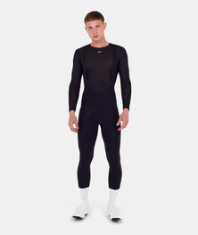 SANTINI Cyklistické nohavice 3/4 s trakmi - UNICO - čierna