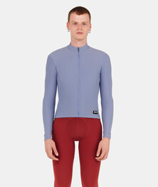 SANTINI Cyklistický dres s dlhým rukávom zimný - RTR - modrá