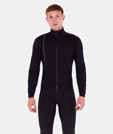 SANTINI Cyklistická zateplená bunda - VEGA - čierna