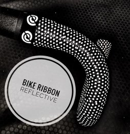 BIKERIBBON omotávky - REFLECTIVE - čierna