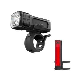 KNOG set svetiel - BLINDER PRO 400/20 - čierna/červená