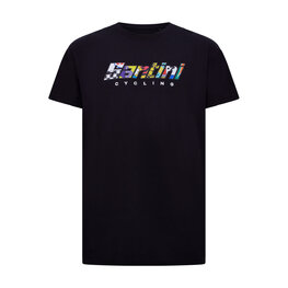 SANTINI Cyklistické tričko s krátkym rukávom - 60 LOGO - čierna