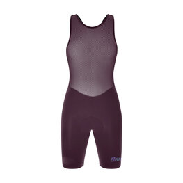 SANTINI Cyklistické nohavice krátke s trakmi - UNICO EDGE - bordová