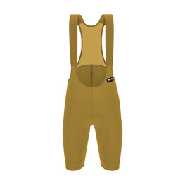 SANTINI Cyklistické nohavice krátke s trakmi - RTR - žltá