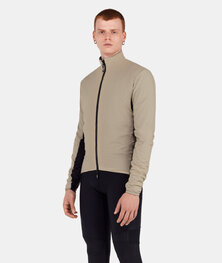 SANTINI Cyklistická vetruodolná bunda - ALPHA INSULATED - béžová