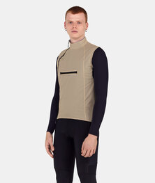 SANTINI Cyklistická vesta - ALPHA INSULATED - hnedá