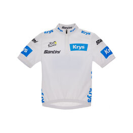 SANTINI Cyklistický dres s krátkym rukávom - TDF BEST YOUNG RIDER - biela