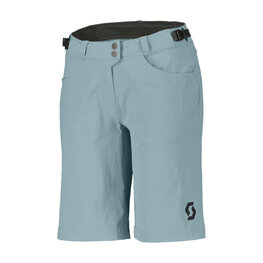 SCOTT Cyklistické nohavice krátke bez trakov - TRAIL FLOW W/PAD W - modrá