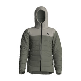 SCOTT Cyklistická zateplená bunda - INSULOFT WARM - biela/šedá