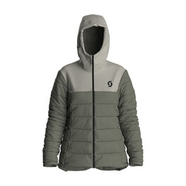 SCOTT Cyklistická zateplená bunda - INSULOFT WARM W - biela/šedá