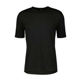 SCOTT Cyklistické tričko s krátkym rukávom - COMMUTER MERINO - čierna
