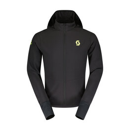 SCOTT Cyklistická zateplená bunda - RC RUN WARM - čierna/žltá