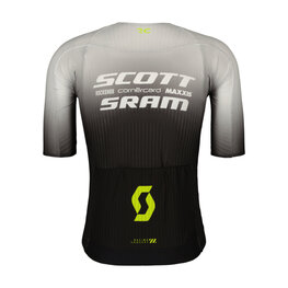 SCOTT Cyklistický dres s krátkym rukávom - SRAM RACE - čierna/biela