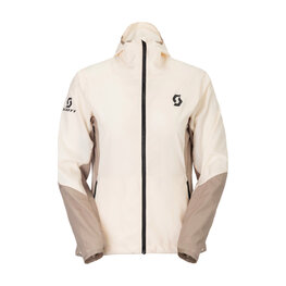 SCOTT Cyklistická vetruodolná bunda - EXPLORAIR LIGHT WB W - biela/hnedá