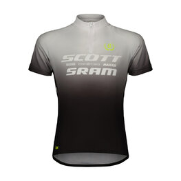 SCOTT Cyklistický dres s krátkym rukávom - SCOTT-SRAM PRO - čierna/biela