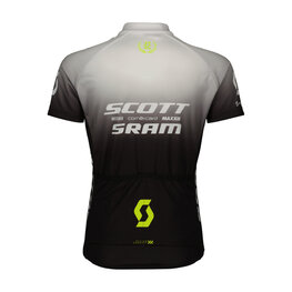 SCOTT Cyklistický dres s krátkym rukávom - SCOTT-SRAM PRO - čierna/biela