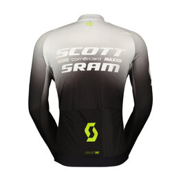 SCOTT Cyklistický dres s dlhým rukávom letný - SCOTT-SRAM PRO - čierna/biela