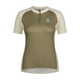 SCOTT Cyklistický dres s krátkym rukávom - ENDURANCE 20 W - zelená/biela