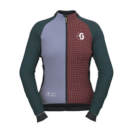 SCOTT Cyklistická vetruodolná bunda - RC PRO WARM GTX WS-REMIX W - zelená/červená/šedá