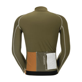 SCOTT Cyklistický dres s dlhým rukávom zimný - RC PRO WARM REMIX - hnedá/zelená