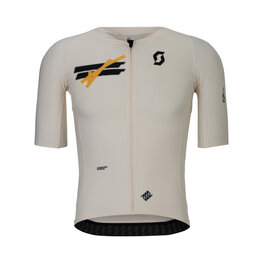 SCOTT Cyklistický dres s krátkym rukávom - ULTD AERO - biela