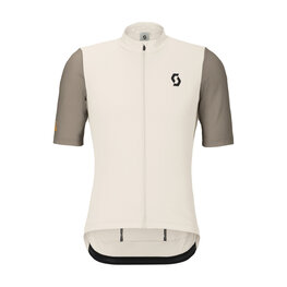 SCOTT Cyklistický dres s krátkym rukávom - ENDURANCE - biela/šedá