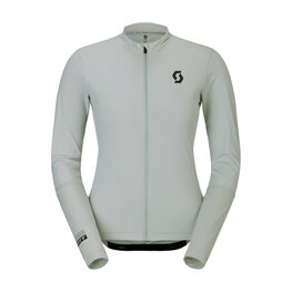 SCOTT Cyklistický dres s dlhým rukávom letný - ENDURANCE W - šedá/žltá