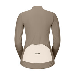 SCOTT Cyklistický dres s dlhým rukávom letný - ENDURANCE W - béžová/biela