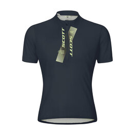 SCOTT Cyklistický dres s krátkym rukávom - JUNIOR - modrá/žltá