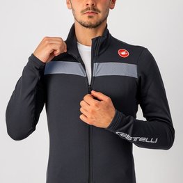 CASTELLI Cyklistický dres s dlhým rukávom zimný - PURO 3 - antracitová