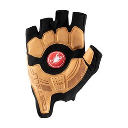 CASTELLI Cyklistické rukavice krátkoprsté - ROSSO CORSA PRO - čierna/oranžová