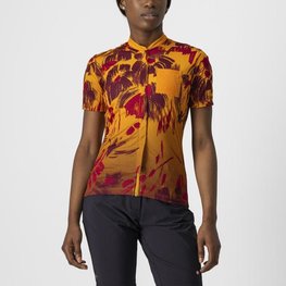 CASTELLI Cyklistický dres s krátkym rukávom - UNLTD SENTIERO - oranžová/červená