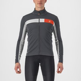 CASTELLI Cyklistická zateplená bunda - MORTIROLO 6S - šedá