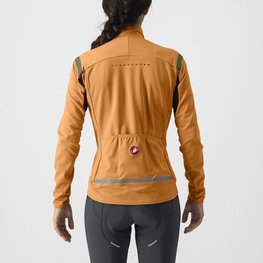 CASTELLI Cyklistická zateplená bunda - PERFETTO ROS 2 W - oranžová