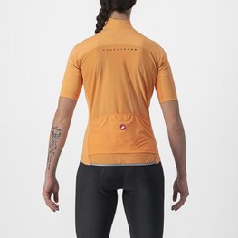 CASTELLI Cyklistický dres s krátkym rukávom - PERFETTO ROS 2 W WIND - oranžová