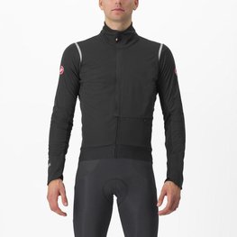 CASTELLI Cyklistická zateplená bunda - ALPHA DOPPIO RoS - čierna