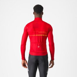 CASTELLI Cyklistický dres s dlhým rukávom zimný - ENTRATA THERMAL - červená