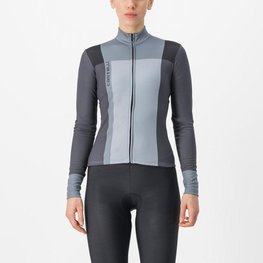 CASTELLI Cyklistický dres s dlhým rukávom zimný - UNLIMITED W THERMAL - čierna