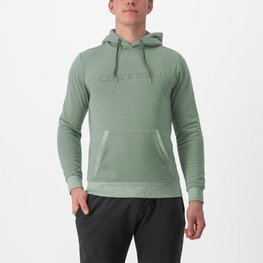 CASTELLI mikina - LOGO HOODIE - svetlo zelená