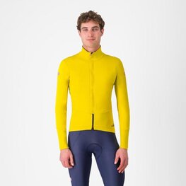 CASTELLI Cyklistická zateplená bunda - PERFETTO AIR - žltá