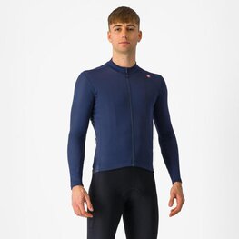 CASTELLI Cyklistický dres s dlhým rukávom zimný - ESPRESSO THERMAL - modrá