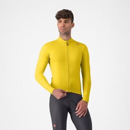 CASTELLI Cyklistický dres s dlhým rukávom zimný - ESPRESSO THERMAL - žltá