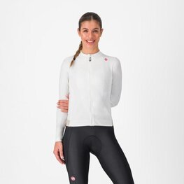 CASTELLI Cyklistický dres s dlhým rukávom zimný - ESPRESSO THERMAL W - biela