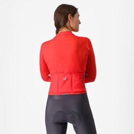 CASTELLI Cyklistický dres s dlhým rukávom zimný - ESPRESSO THERMAL W - oranžová