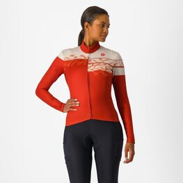 CASTELLI Cyklistický dres s dlhým rukávom zimný - UNLIMITED THERMAL 2 W - červená