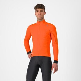 CASTELLI Cyklistická zateplená bunda - SALTO - oranžová