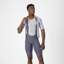 CASTELLI Cyklistické nohavice krátke s trakmi - AERO RACE S - šedá