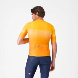 CASTELLI Cyklistický dres s krátkym rukávom - UPF - oranžová