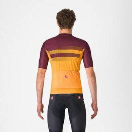 CASTELLI Cyklistický dres s krátkym rukávom - SIMBOLO - žltá/bordová