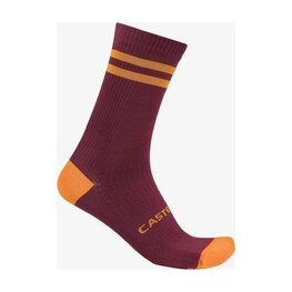 CASTELLI Cyklistické ponožky klasické - ORIGINALE 18 - bordová